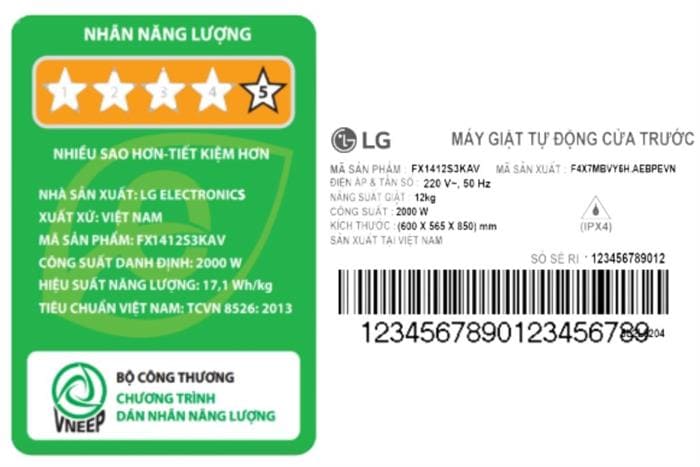 Máy giặt LG AI DD Inverter 12 kg FX1412S3KAV
